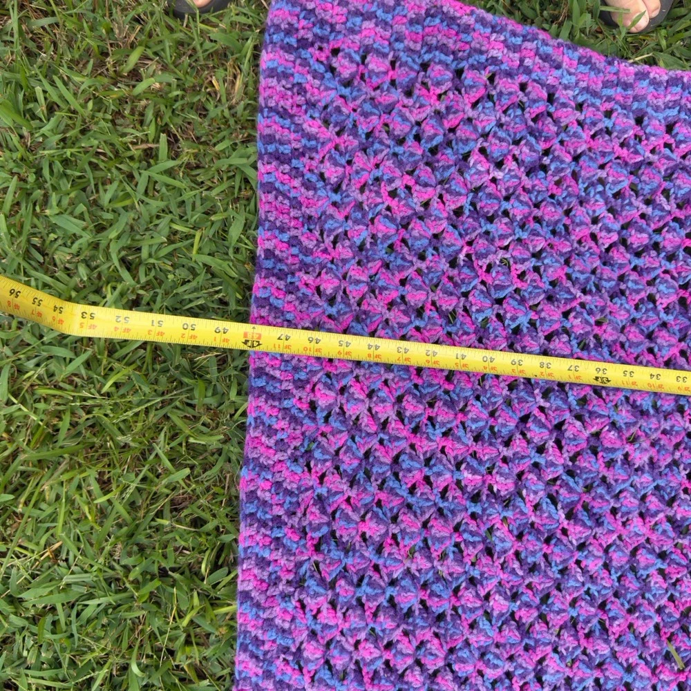 Handmade crochet throw